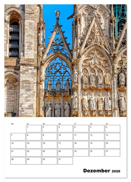 Produktbild: Rouen - Reiseplaner (Tischkalender 2026 DIN A5 hoch), CALVENDO Monatskalender