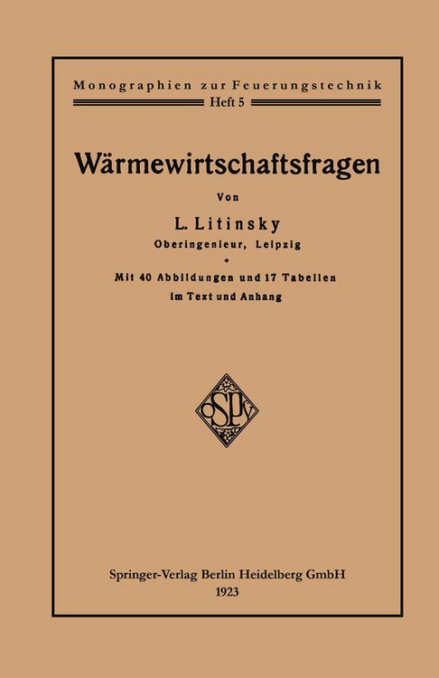 Produktbild: W&auml;rmewirtschaftsfragen