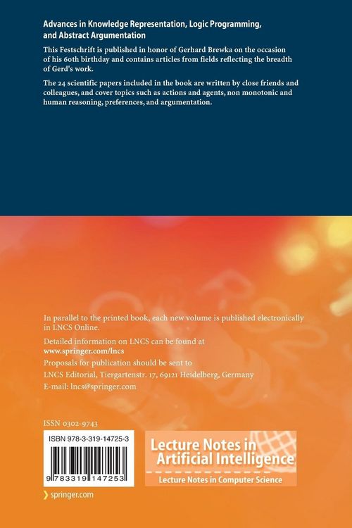 Produktbild: Advances in Knowledge Representation, Logic Programming, and Abstract Argumentation