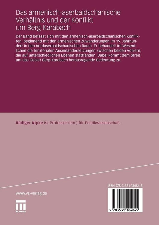 Produktbild: Das armenisch-aserbaidschanische Verh&auml;ltnis und der Konflikt um Berg-Karabach