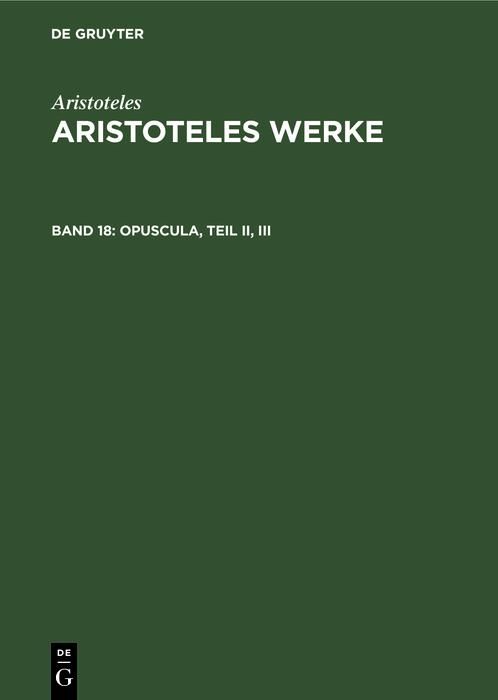 Produktbild: Opuscula, Teil II, III