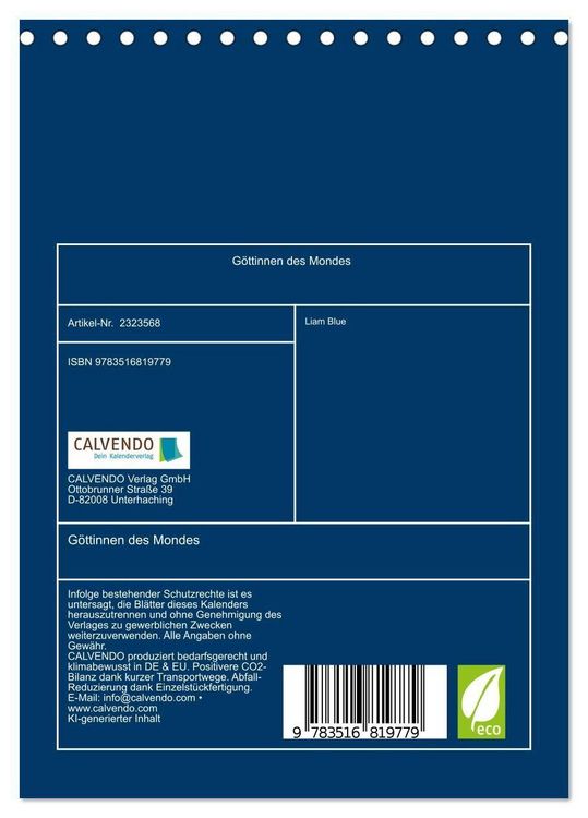 Produktbild: G&ouml;ttinnen des Mondes (Tischkalender 2027 DIN A5 hoch), CALVENDO Monatskalender