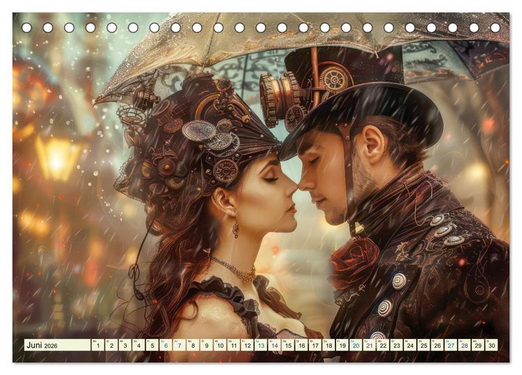 Produktbild: Steampunk - Bl&uuml;tezeit der Mechanik (Tischkalender 2026 DIN A5 quer), CALVENDO Monatskalender
