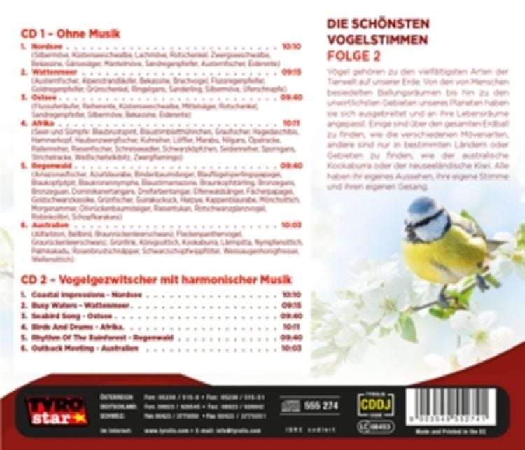 Produktbild: Die sch&ouml;nsten Vogelstimmen-Vogelgezwitscher F2