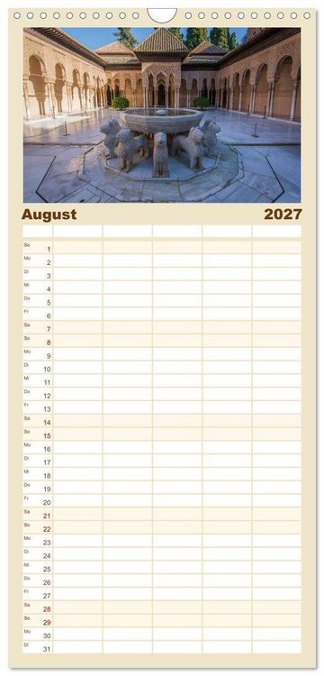 Produktbild: Familienplaner 2027 - Andalusien mit 5 Spalten (Wandkalender, 21 x 45 cm) CALVENDO