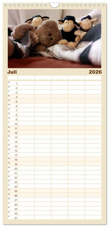 Produktbild: Familienplaner 2026 - Herr Nopf ist da! mit 5 Spalten (Wandkalender, 21 x 45 cm) CALVENDO