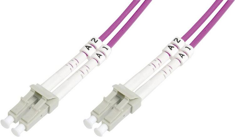 Produktbild: Digitus DK-2533-01-4 Glasfaser LWL Anschlusskabel 1.00 m Violett [1x LC-Stecker - 1x LC-Stecker] 50/125 &micro; Multimode OM4
