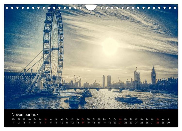 Produktbild: London an der Themse (Wandkalender 2027 DIN A4 quer), CALVENDO Monatskalender