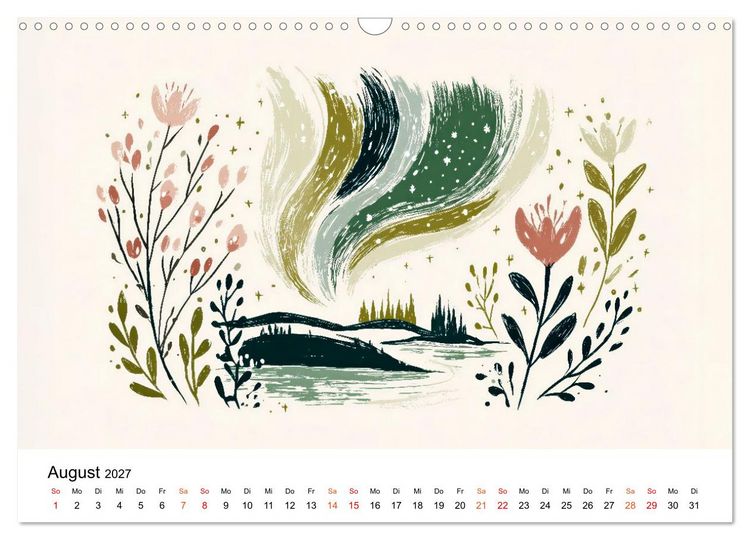 Produktbild: Ein Jahr in sanften Farben (Wandkalender 2027 DIN A3 quer), CALVENDO Monatskalender