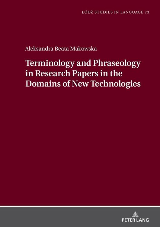 Produktbild: Terminology and Phraseology in Research Papers in the Domains of New Technologies