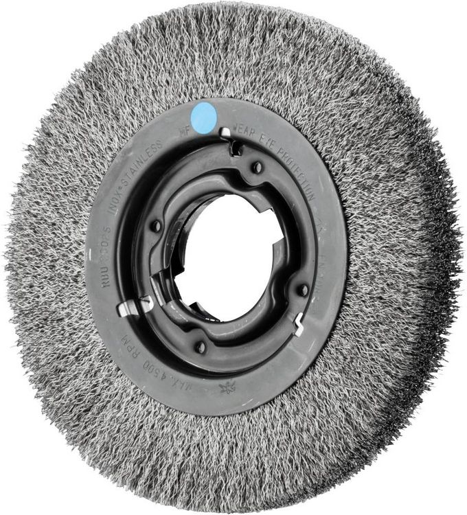 Produktbild: PFERD TOOLS Rundb&uuml;rste breit ungezopft RBU &Oslash; 200 x 25 mm variable Bohrung Edelstahl-Draht-&Oslash; 0,30 f&uuml;r Schleifbock 1 POS RBU 20025/AK32-2 INOX 0,30