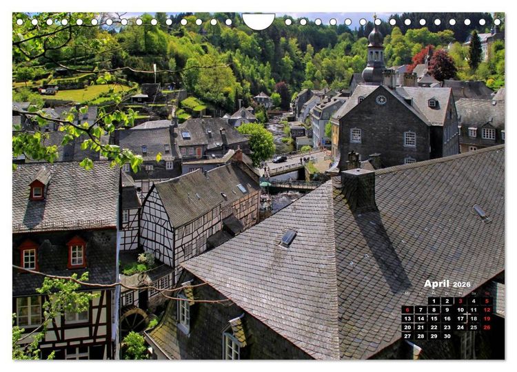 Produktbild: Eine Perle in der Eifel - Monschau (Wandkalender 2026 DIN A4 quer), CALVENDO Monatskalender