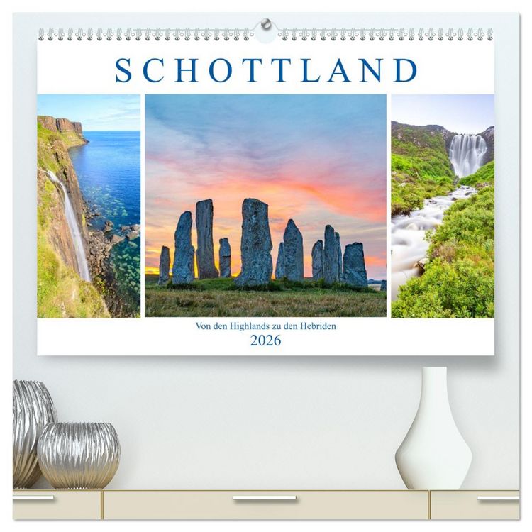 Produktbild: Von den Highlands zu den Hebriden (hochwertiger Premium Wandkalender 2026 DIN A2 quer), Kunstdruck in Hochglanz
