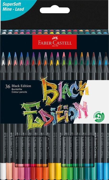 Produktbild: Faber-Castell Buntstifte Black Edition 36er Kartonetui