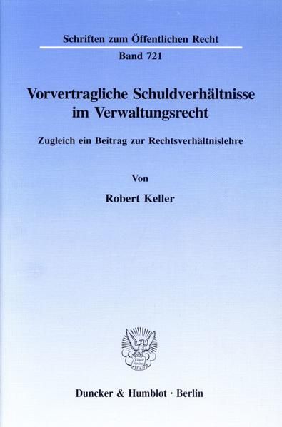 Produktbild: Vorvertragliche Schuldverh&auml;ltnisse im Verwaltungsrecht.