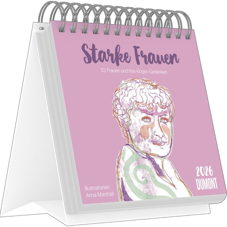 Produktbild: Starke Frauen 2026 - Tischaufstellkalender mit 53 Motiven und motivierenden Sprüchen