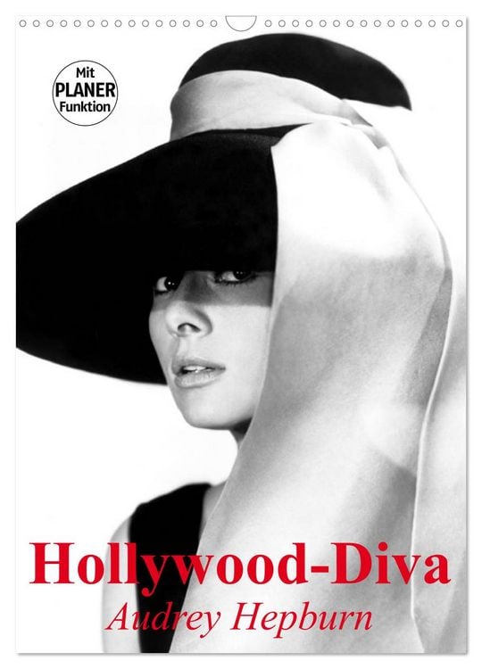Produktbild: Hollywood-Diva. Audrey Hepburn (Wandkalender 2026 DIN A3 hoch), CALVENDO Monatskalender