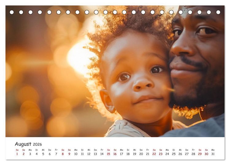 Produktbild: Die Sprache des Herzens - L&auml;cheln als Ausdruck der Menschlichkeit durch eine KI in Szene gesetzt (Tischkalender 2026 DIN A5 quer), CALVENDO Monatskalender