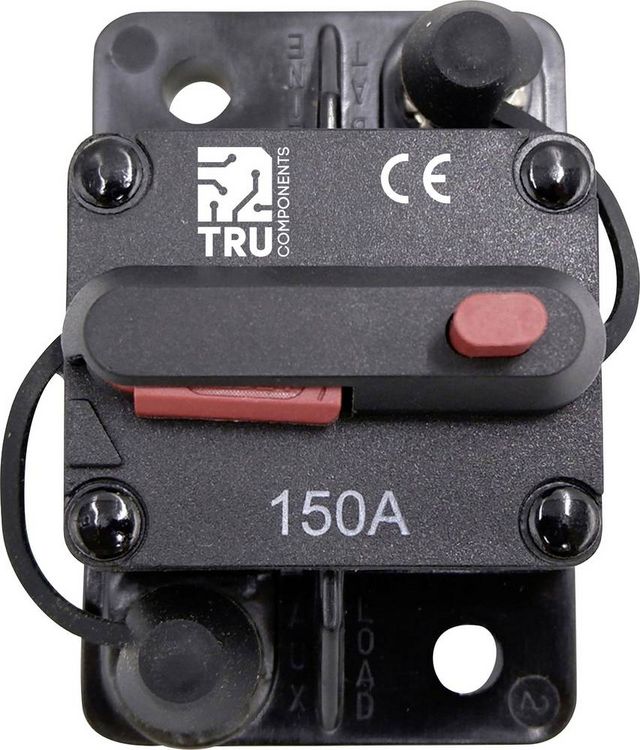 Produktbild: TRU COMPONENTS TC-13596604 Sicherungsautomat 150A Schwarz 1St.
