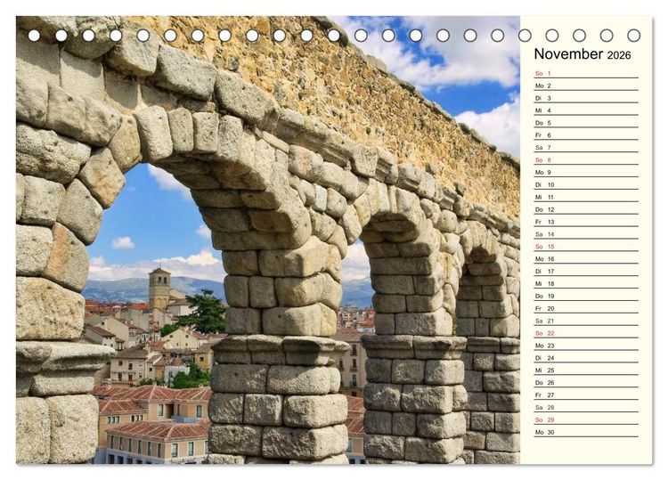 Produktbild: R&ouml;mische Bauwerke in Europa (Tischkalender 2026 DIN A5 quer), CALVENDO Monatskalender