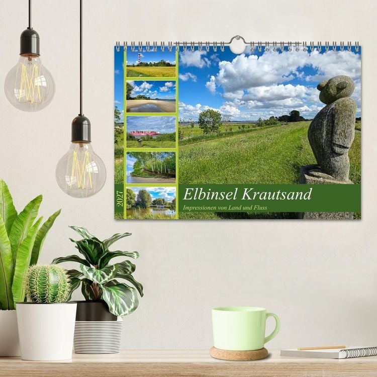 Produktbild: Elbinsel Krautsand - Impressionen von Land und Fluss (Wandkalender 2027 DIN A4 quer), CALVENDO Monatskalender