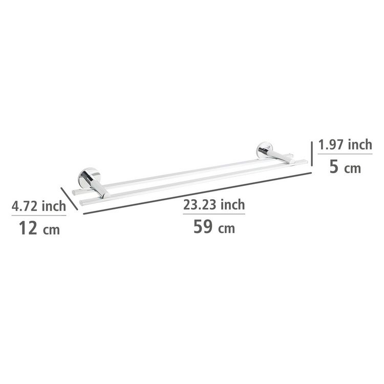 Produktbild: UV-Loc&reg; Badetuchstange Duo Mod. Isera 60 cm, Befestigen ohne Bohren mit innovativem Klebesystem