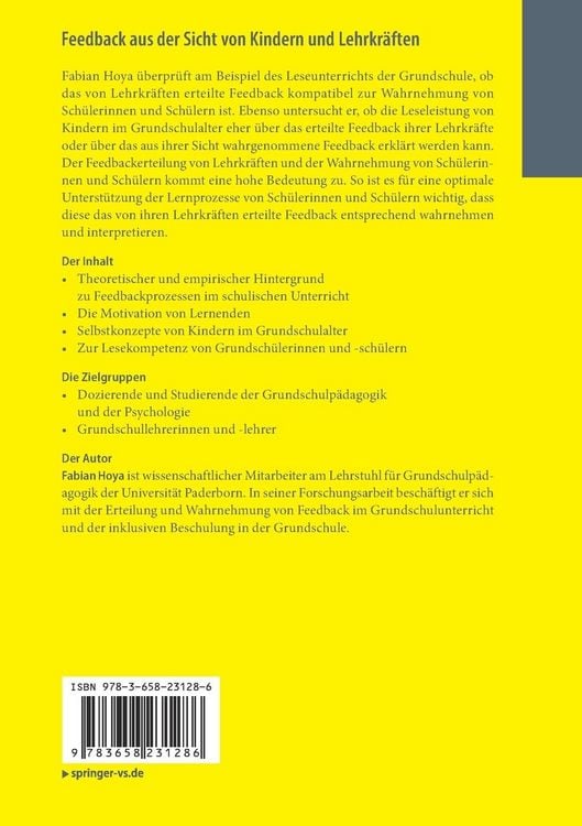 Produktbild: Feedback aus der Sicht von Kindern und Lehrkr&auml;ften