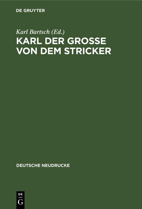Produktbild: Karl der Gro&szlig;e von dem Stricker