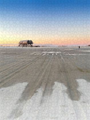 Produktbild: CALVENDO Puzzle Schnee am Ordinger Strand | 1000 Teile Lege-Gr&ouml;&szlig;e 64x48cm Foto-Puzzle f&uuml;r gl&uuml;ckliche Stunden