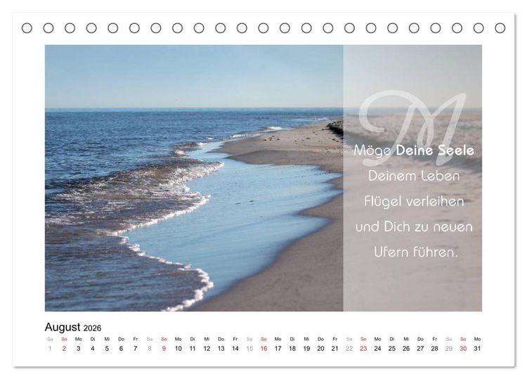 Produktbild: Kraft f&uuml;r Deine Seele (Tischkalender 2026 DIN A5 quer), CALVENDO Monatskalender