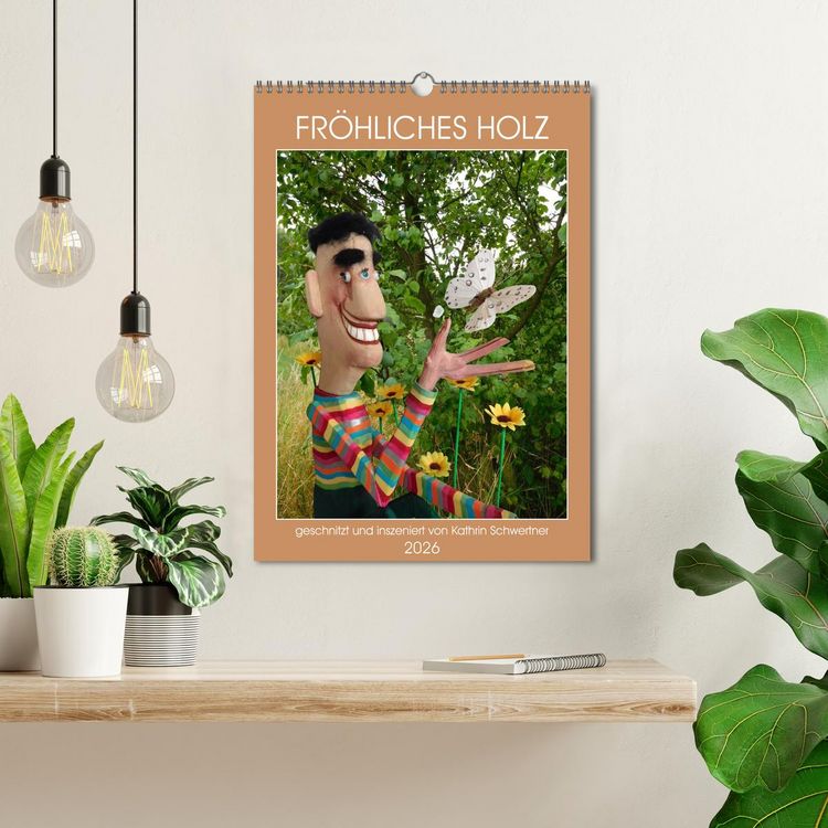 Produktbild: FR&Ouml;HLICHES HOLZ (Wandkalender 2026 DIN A3 hoch), CALVENDO Monatskalender