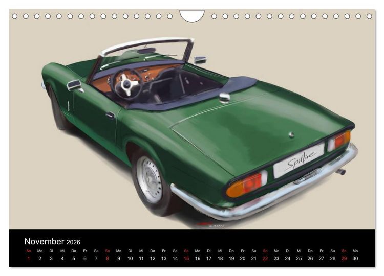 Produktbild: Classic Car Art by Reinhold Art&acute;s (Wandkalender 2026 DIN A4 quer), CALVENDO Monatskalender