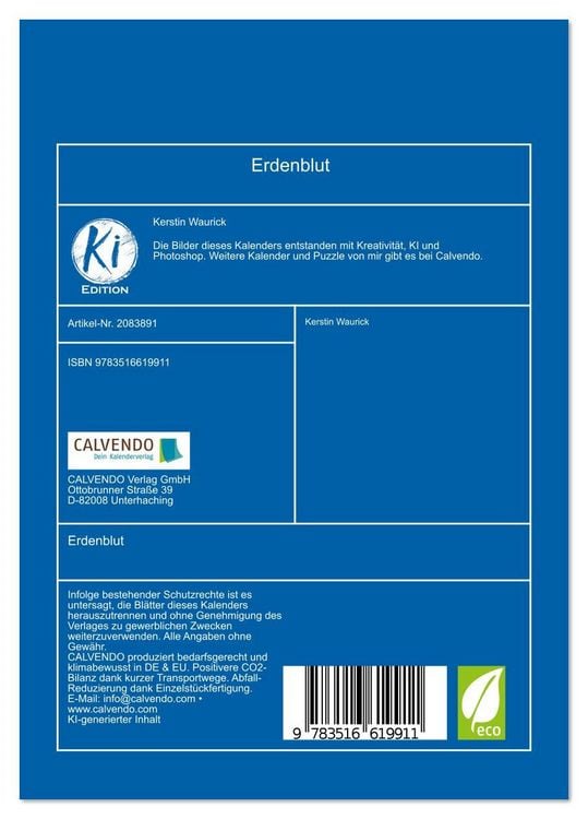 Produktbild: Erdenblut (Tischkalender 2026 DIN A5 hoch), CALVENDO Monatskalender