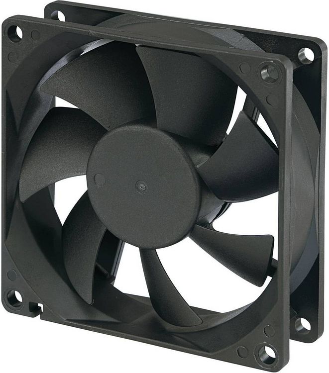 Produktbild: TRU Components RD8025B12L Axiall&uuml;fter 12 V/DC 42 m&sup3;/h (L x B x H) 80 x 80 x 25mm