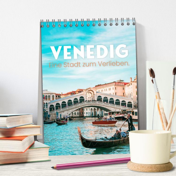 Produktbild: Venedig - Eine Stadt zum Verlieben. (Tischkalender 2026 DIN A5 hoch), CALVENDO Monatskalender