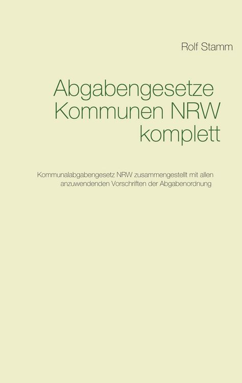 Produktbild: Abgabengesetze Kommunen NRW komplett