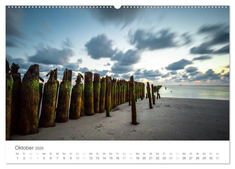 Produktbild: Nordfriesische Inselwelt - Bunte Watt- und Wolkenlandschaften (Wandkalender 2026 DIN A2 quer), CALVENDO Monatskalender