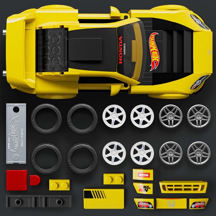 Produktbild: Mattel Brick Shop Hot Wheels Speed Honda 1