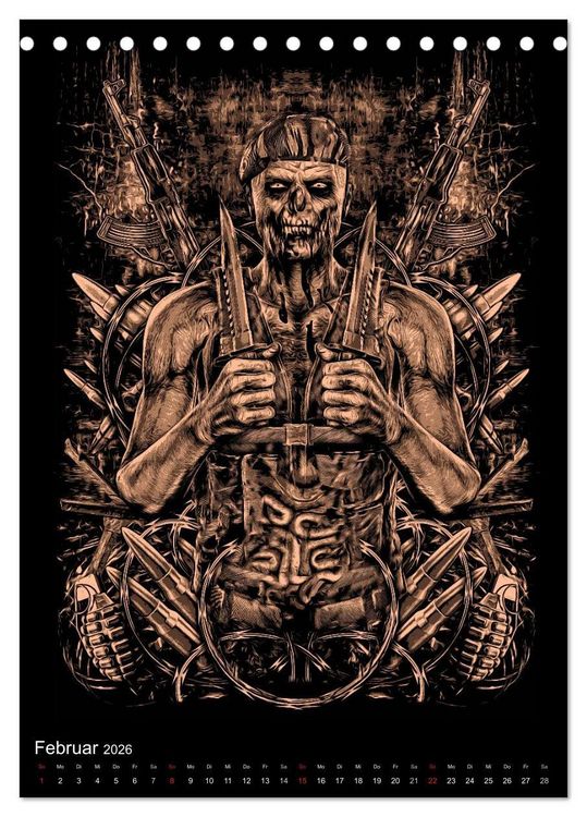 Produktbild: BLOODBOY/WAR ILLUSTRATION (Tischkalender 2026 DIN A5 hoch), CALVENDO Monatskalender