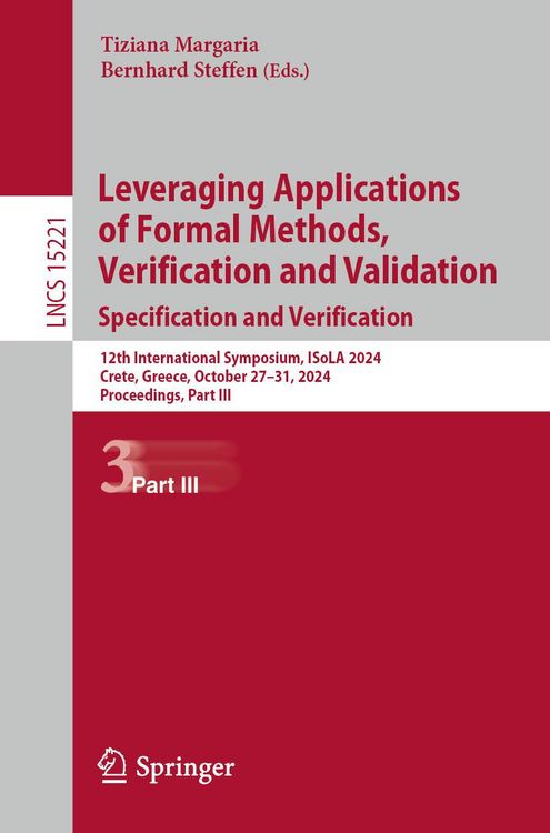 Produktbild: Leveraging Applications of Formal Methods, Verification and Validation. Specification and Verification