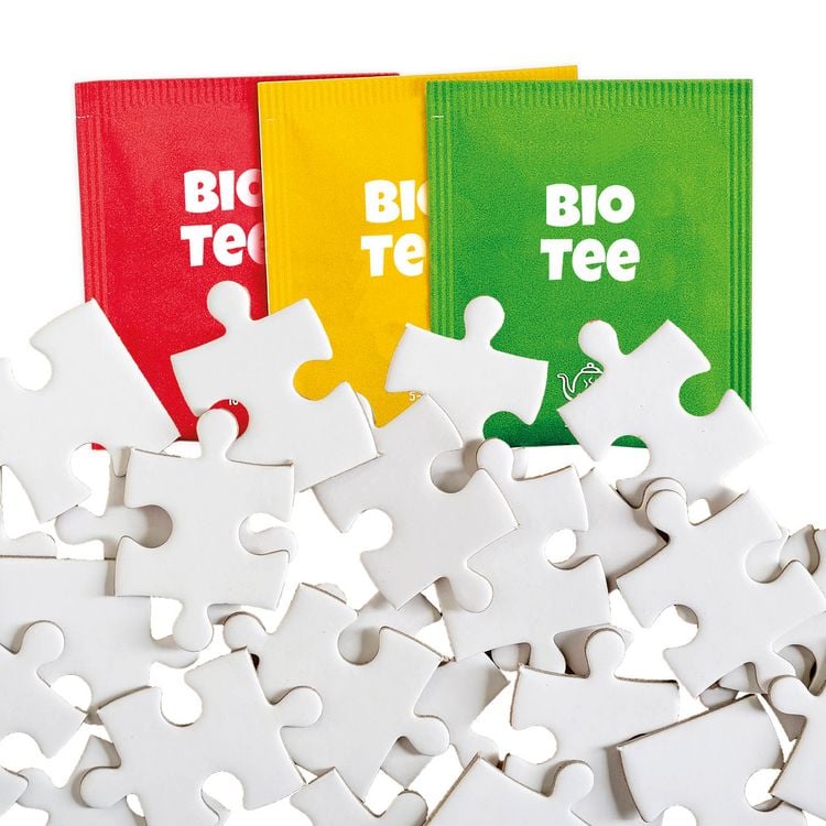 Produktbild: Puzzle & Bio-Tee-Adventskalender Motiv Eislaufen