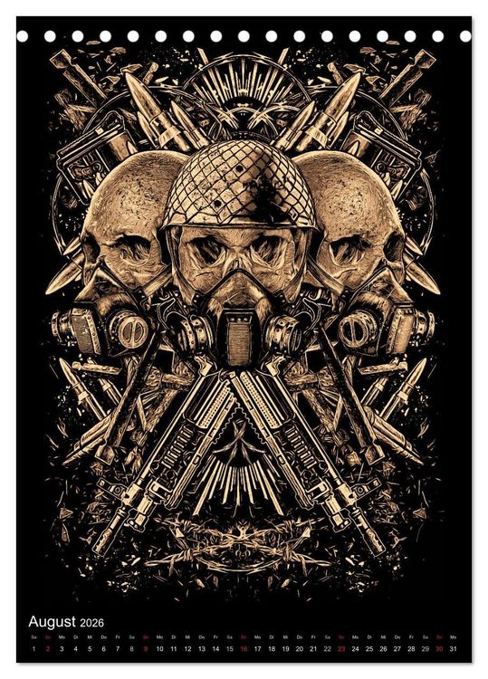 Produktbild: BLOODBOY/WAR ILLUSTRATION (Tischkalender 2026 DIN A5 hoch), CALVENDO Monatskalender