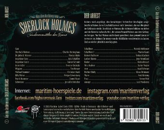 Produktbild: Aus den Archiven von Sherlock Holmes - Sonderermittler der Krone - Der Arrest,1 Audio-CD
