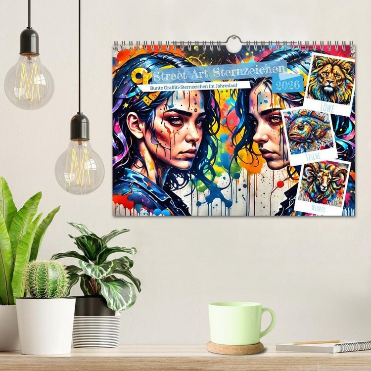 Produktbild: Street Art Sternzeichen (Wandkalender 2026 DIN A4 quer), CALVENDO Monatskalender