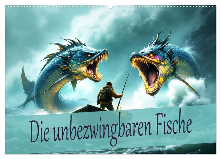 Produktbild: Die unbezwingbaren Fische (Wandkalender 2026 DIN A2 quer), CALVENDO Monatskalender