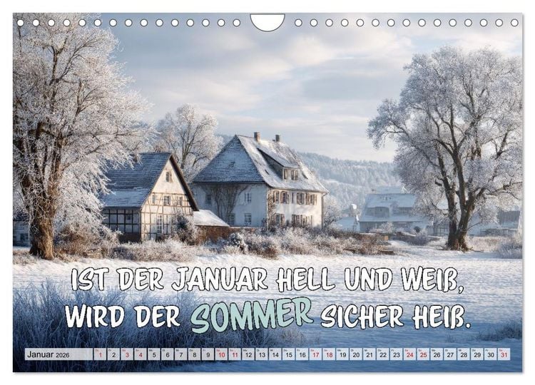 Produktbild: Bauernweisheiten - Stimmen der Natur (Wandkalender 2026 DIN A4 quer), CALVENDO Monatskalender