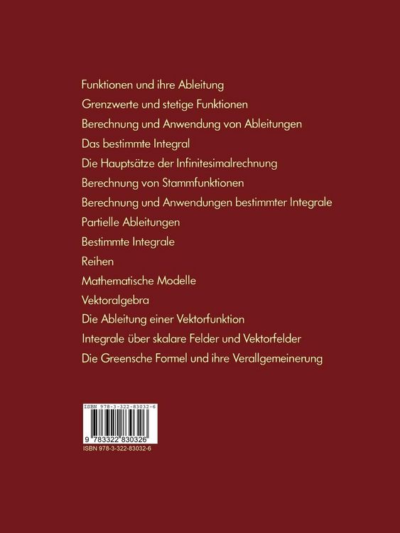 Produktbild: Einf&uuml;hrungskurs H&ouml;here Mathematik