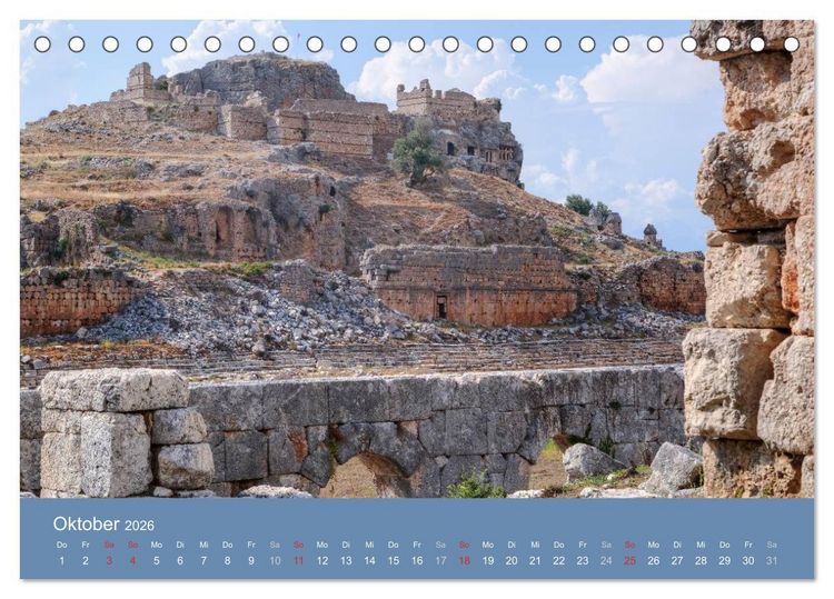 Produktbild: Lykien - T&uuml;rkei, eine Reise zu den Sch&auml;tzen der Vergangenheit (Tischkalender 2026 DIN A5 quer), CALVENDO Monatskalender