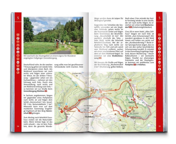 Produktbild: KOMPASS Wanderf&uuml;hrer Erzgebirge, 55 Touren