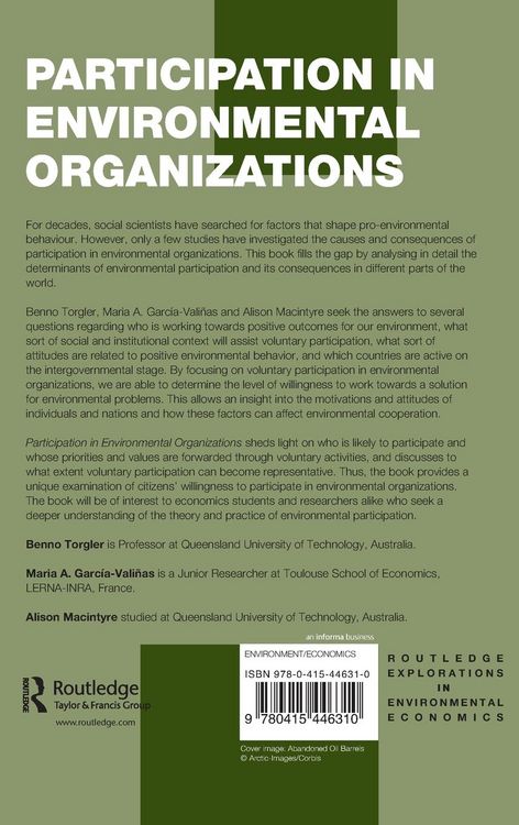 Produktbild: Participation in Environmental Organizations